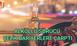 Alkollü Genç Sürücü Çelik Bariyerlere Çarptı