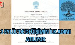3 Eylül’de Değişimin İlk Adımı Atılıyor