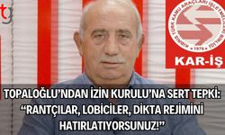 Topaloğlu’ndan İzin Kurulu’na Sert Tepki: “Rantçılar, lobiciler, dikta rejimini hatırlatıyorsunuz!”