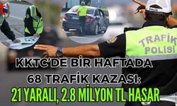 KKTC’de Bir Haftada 68 Trafik Kazası: 21 Yaralı, 2.8 Milyon TL Hasar