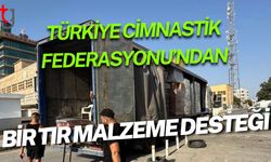 Türkiye Cimnastik Federasyonu’ndan, bir tır malzeme desteği