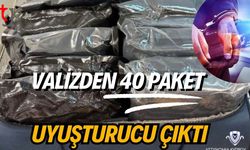 Valizden 40 Paket Uyuşturucu Çıktı