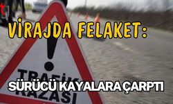 Virajda Felaket: Sürücü Kayalara Çarptı!
