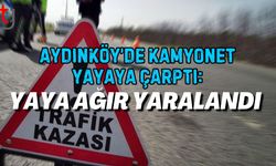 Aydınköy’de Kamyonet Yayaya Çarptı:  Yaya Ağır Yaralandı