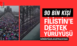 Avustralya'da 90 bin kişi Filistin'e destek için yürüdü