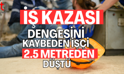 Asfalt Şantiyesinde İş Kazası;2.5 Metreden Düştü