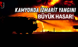 Sigara izmariti kamyonda yangına neden oldu