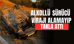 Girne-Tatlısu Yolunda Alkollü Sürücü Takla Attı: 1 Yaralı