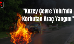Lefkoşa Kuzey Çevre Yolu’nda Araç Yangını