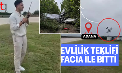 Düşen eğitim uçağı evlilik teklifi için havalanmış