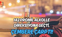142 Promil Alkolle Direksiyona Geçti, Çembere Çarptı!