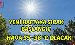 Yeni Haftaya Sıcak Başlangıç: Hava 35–38 °C Olacak
