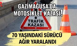 Gazimağusa’da Motosiklet Kazası: 70 Yaşındaki Sürücü Ağır Yaralandı