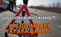 Direksiyon Hakimiyetini Kaybetti, Kaldırımdaki Yayaya Çarptı!
