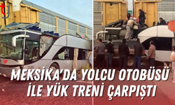 Meksika'da yolcu otobüsü ile yük treni çarpıştı