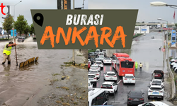 Ankara'da sağanak yağış: Yollar göle döndü