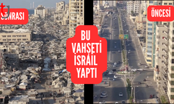Gazze'de İsrail'in neden olduğu yıkım havadan görüntülendi
