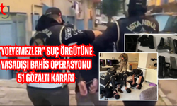 "Yolyemezler" suç örgütüne yasadışı bahis operasyonu