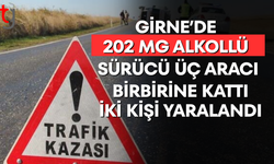 Girne’de alkollü sürücü üç aracı birbirine kattı: İki kişi yaralandı