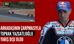 Superpole'de rakibinin çarpması sonucu yarışı bitiremedi