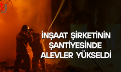 ÖTÜKEN’DE ŞANTİYE KONTEYNERİNDE YANGIN PANİĞİ