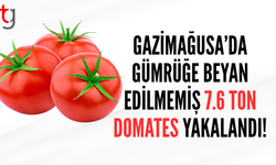 Gazimağusa’da gümrüğe beyan edilmemiş 7.6 ton domates ele geçirildi