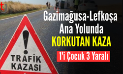 Gazimağusa-Lefkoşa ana yolunda korkutan kaza