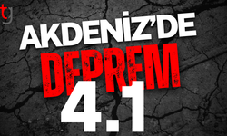 Akdeniz'de 4.1 büyüklüünde deprem