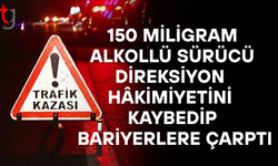 Alkollü sürücünün dikkatsizliği çemberde kazaya yol açtı