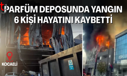Kocaeli'nde parfüm deposunda yangın!