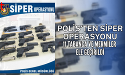 Polis’ten siper operasyonu: 11 tabanca ve mermiler ele geçirildi
