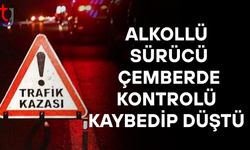 Alkollü motosiklet sürücüsü kontrolden çıkıp düştü