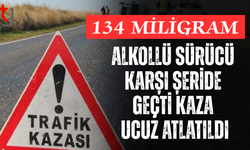 Alkollü Sürücü Karşı Şeride Geçti, Kaza Ucuz Atlatıldı