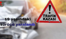 Araç sürücüsü yaralandı