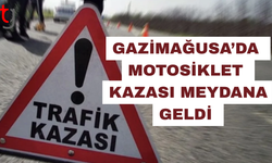 Gazimağusa'da motosiklet kazası meydana geldi