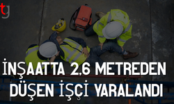 Çatalköy’de inşaatta düşen işçi yaralandı