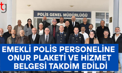 Emekli polis mensuplarına plaket ve hizmet belgeleri takdim edild