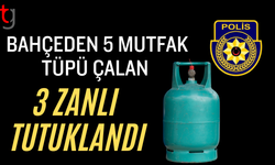 Bahçelerden mutfak tüpü çalan üç zanlı tutuklandı