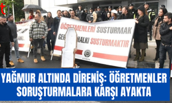 KTOEÖS, öğretmenlere yönelik soruşturmaları Milli Eğitim Bakanlığı önünde protesto etti
