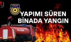 Çatalköy’de inşaat halindeki binada yangın meydana geldi