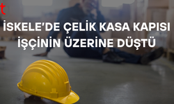 İskele’de çelik kasa kapısının altında kalan işçi yaralandı