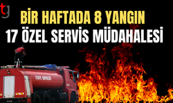 15–21 aralık arasında 8 yangın, 17 özel servis olayı