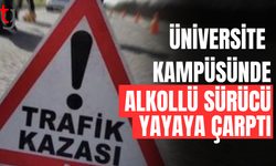 Haspolat’ta üniversite kampüsü içinde yaya çarptı