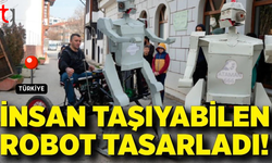 Kastamonu'da hurda malzemelerden robot yaptı