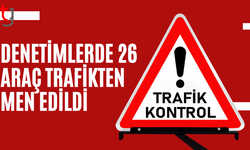 Trafikte sıkı denetim, 26 araç men edildi