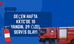 Geçen hafta KKTC’de 10 yangın, 29 özel servis olayı