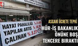 Hür-İş bakanlık önüne siyah çelenk bıraktı