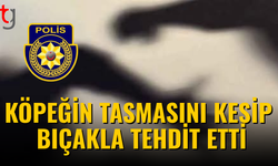 Serhatköy’de köpeğin tasmasını kesip bıçakla tehdit etti