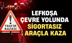 Lefkoşa’da Çevre Yolu'nda maddi hasarlı kaza