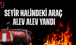 Seyir halindeki araç alevlere teslim oldu